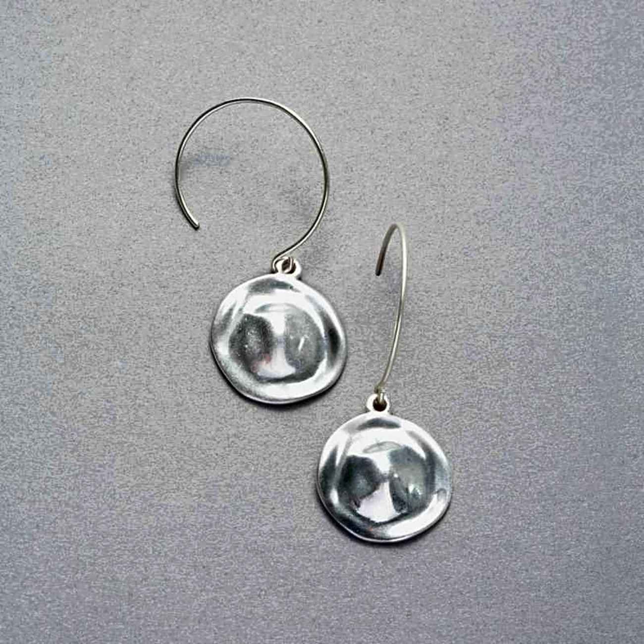 Hammered Silver Earrings