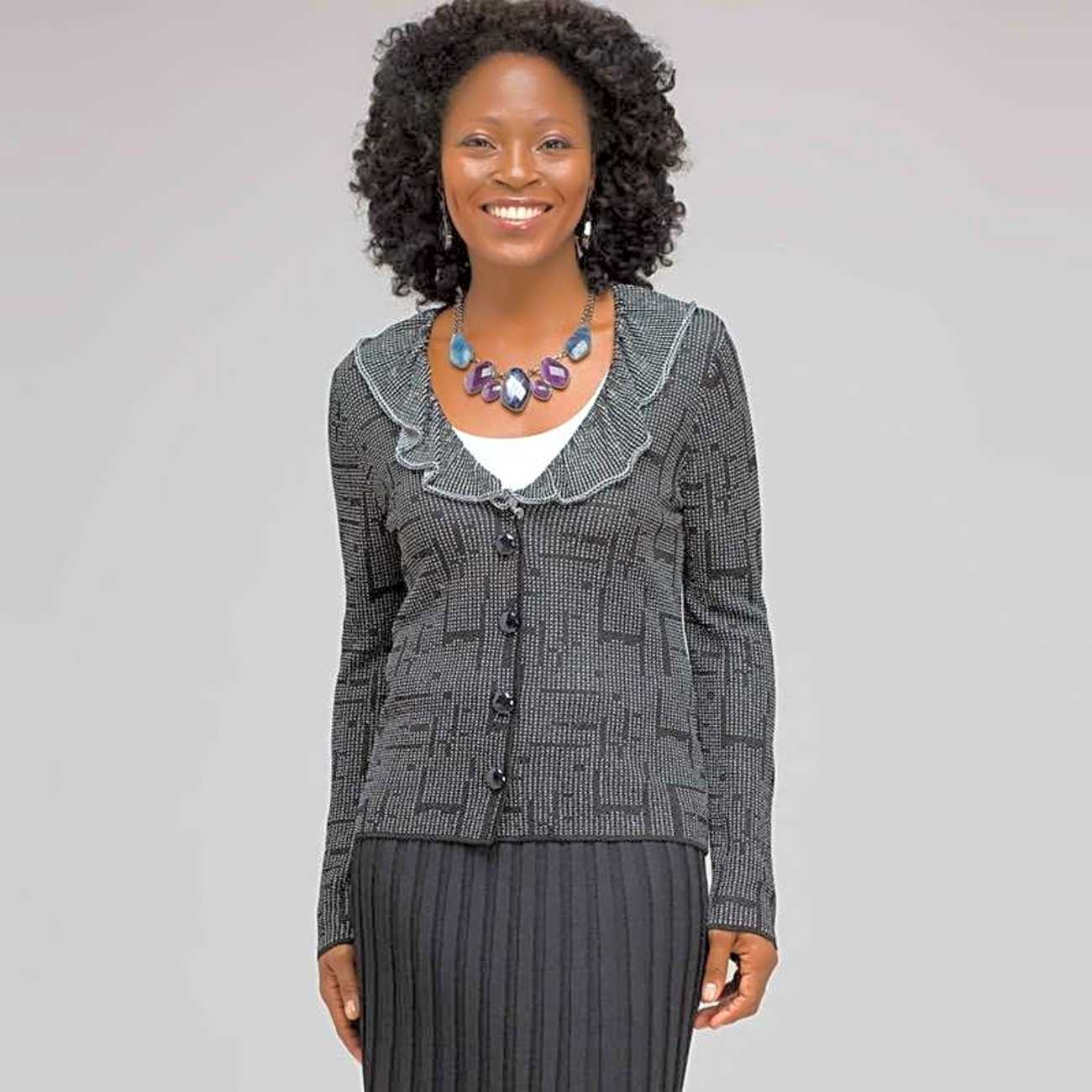 Ruffle Front Cardigan