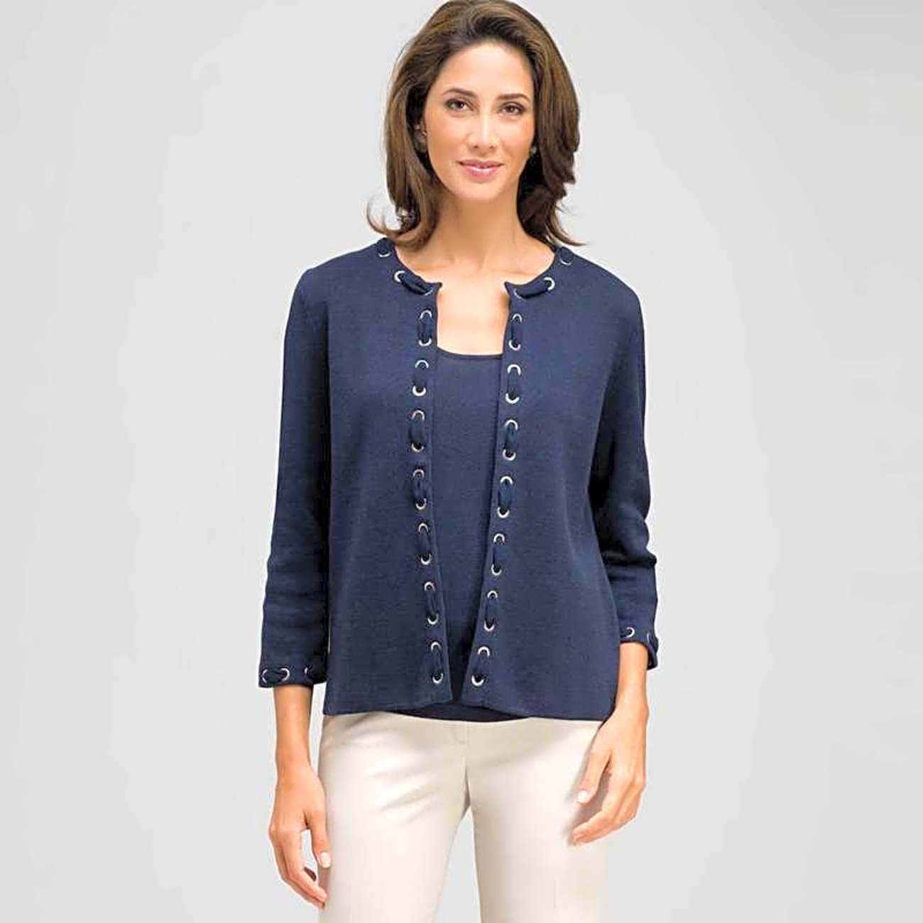 Trimmed Cardigan