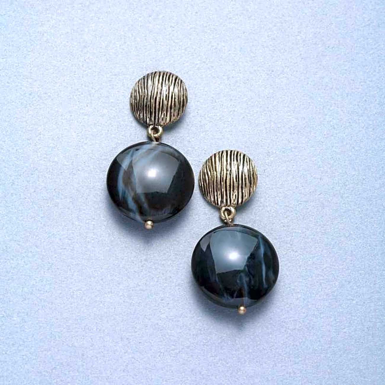 Worn Gold Dangle Earring