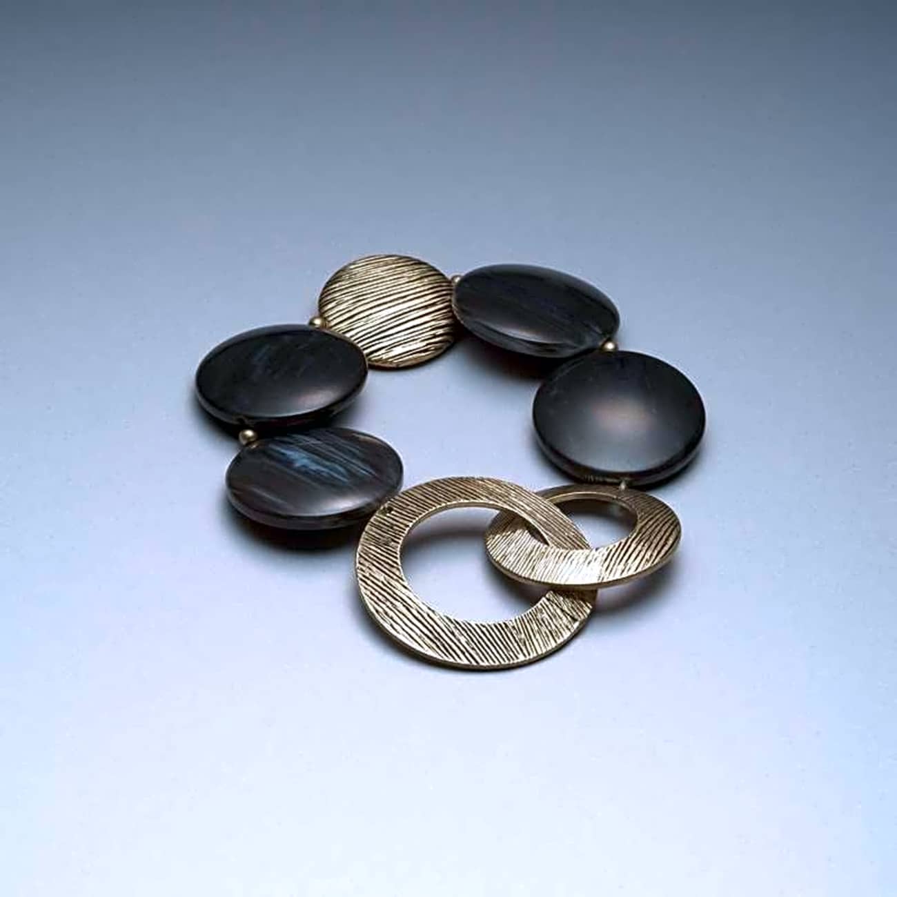 Worn Gold Stretch Bracelet