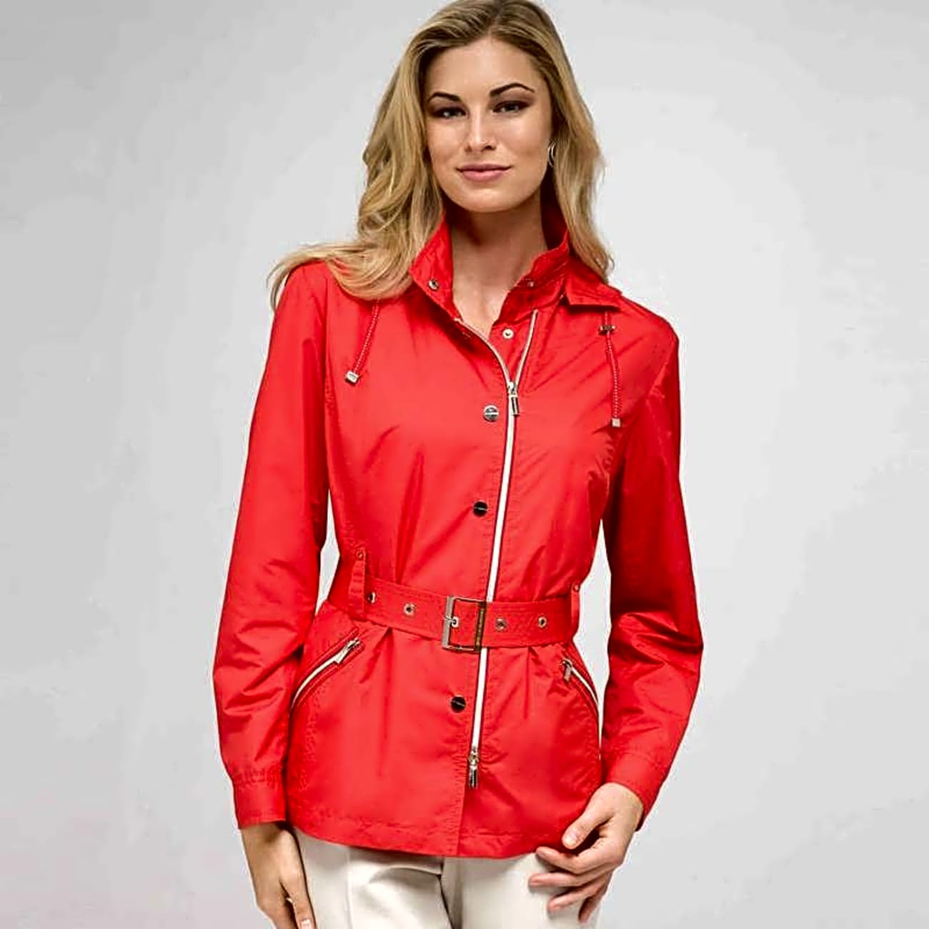 Belted Hooded Jacket