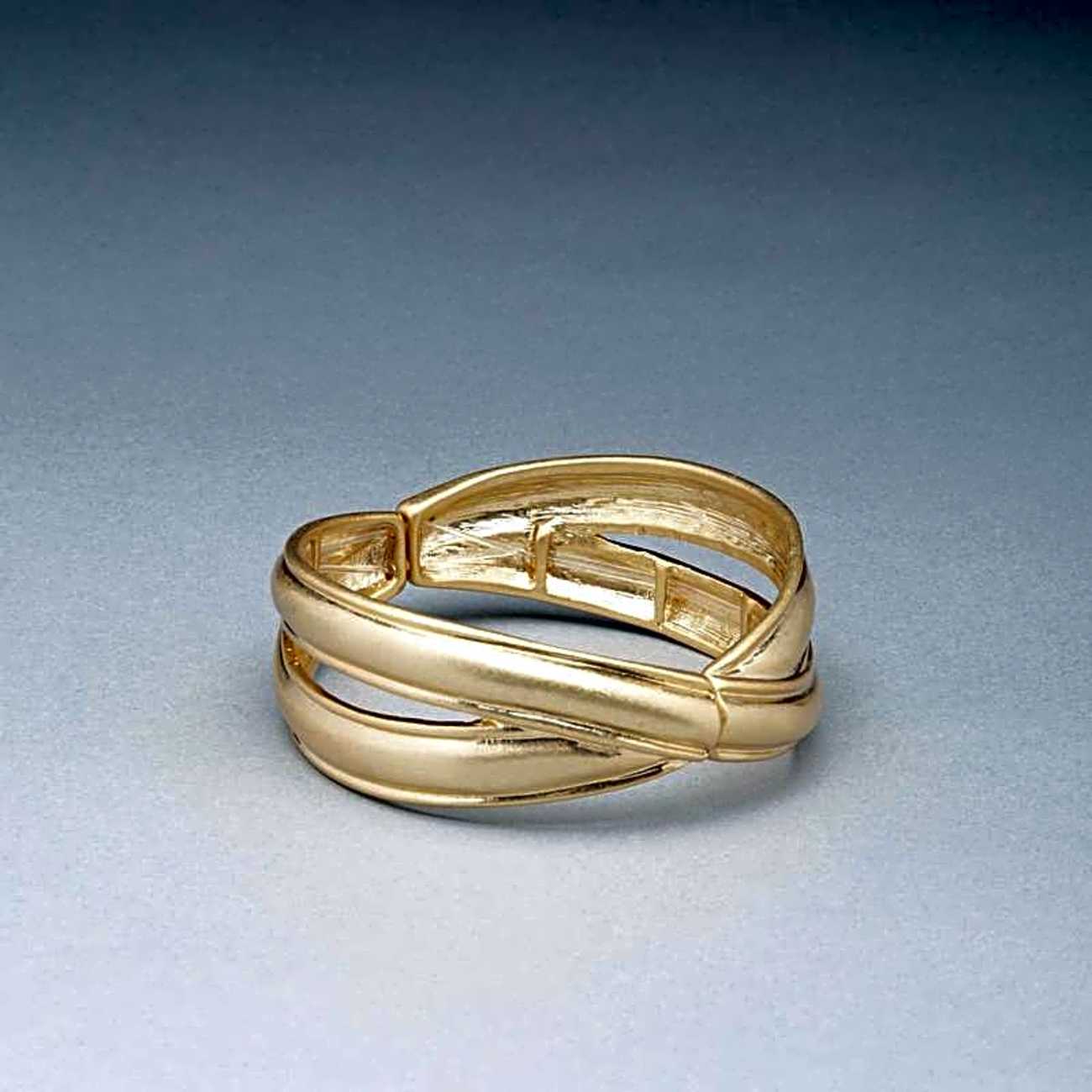 Worn Gold Cuff Bracelet
