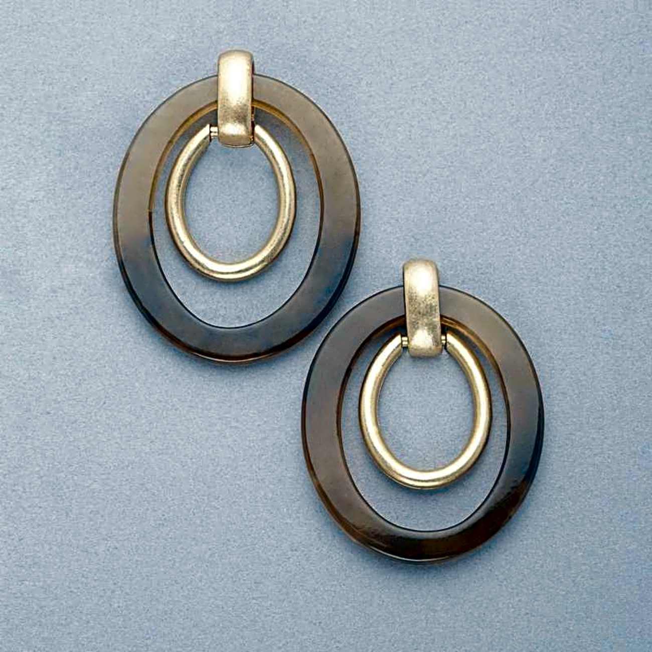 Double Hoop Clip On Earring