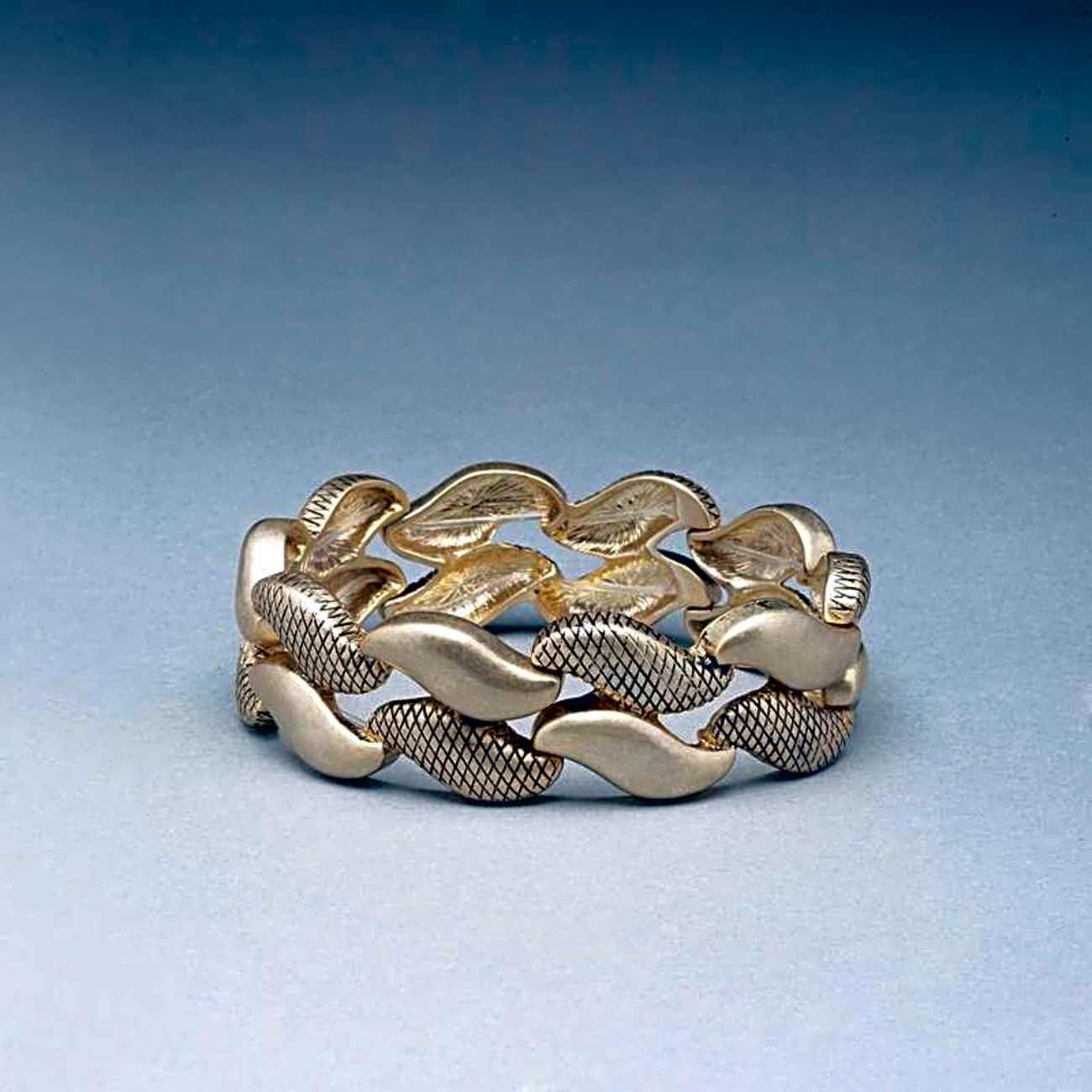 Worn Gold Stretch Bracelet